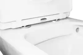 Унитаз напольный Azario Iris AZ-8353 безободковый, с бачком и сидением микролифт, Белый глянцевый