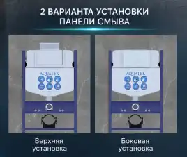 Инсталляция для унитаза Aquatek INS-0000027 с верхней / боковой кнопкой смыва