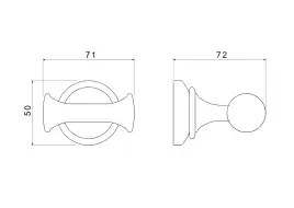Крючок для полотенец Aquatek Классик AQ4502CR двойной, Хром