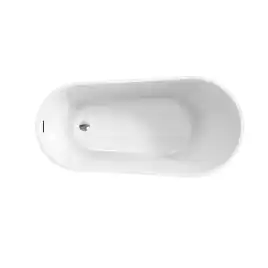 Акриловая ванна BelBagno 170х80 BB704-1700-800-K, отдельностоящая, Белая глянцевая