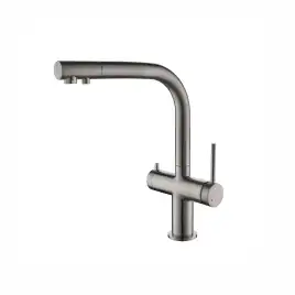 Смеситель для кухни Aquatek Европа AQ1385BGM, Оружейная сталь