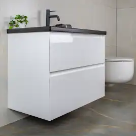 Тумба с раковиной AVS Гармония 80 белая, N821-07-800WG-01-810BM