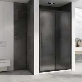 Душевая дверь Abber Schwarzer Diamant 110 см, AG30110BMH, профиль Черный, стекло Матовое