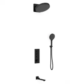 Душевая система  Vincea  VSFW-433TI3MB VSFW-433TI3MB  с термостатом, встраиваемая, черный матовый
