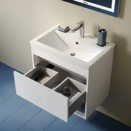 Тумба с раковиной IDDIS Zodiac X 60, подвесная, Белая, ZDX60WNi95K