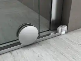 Душевая дверь Abber Komfort 120 см, AG90120, профиль Хром, стекло Прозрачное