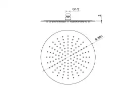 Верхний душ Aquatek  AQ2075BG, Золото матовое