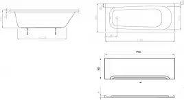 Акриловая ванна Ravak Septima 170x70 C632S00000 прямоугольная, Белая