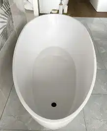 Ванна из литьевого мрамора  Aqua de Marco Calipso 165х82х52 1165WCAL_GEL, Белая