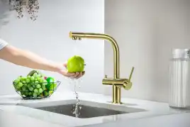 Смеситель для кухни Aquatek Европа AQ1385BG, Золото матовое