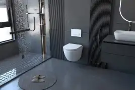 Подвесной унитаз ABBER Bequem AC1100 белый, безободковый, с сиденьем микролифт