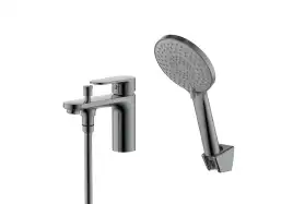 Смеситель на борт ванны Aquatek Ника AQ1844BGM, Оружейная сталь