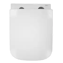 Подвесной унитаз Azario Teramo AZ-0052-UQ3 безободковый, смыв Торнадо, в комплекте с сидением микролифт, Белый глянцевый