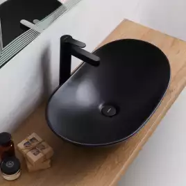 Раковина накладная BelBagno 605х360х155 BB1404-H301, цвет Черный