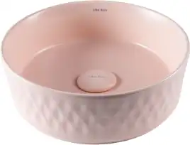 Раковина накладная Allen Brau Fantasy 36х36х12 4.11033.SM, Розовая матовая