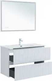 Тумба под раковину Aquanet Джейн 2.0 120 белый сатин