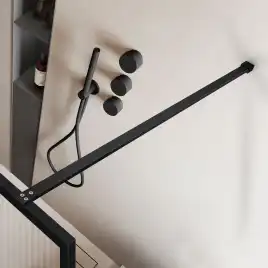 Душевая перегородка Vincea Walk in HP Art 110 VSW-1HP110FLB, профиль матовый черный, стекло рифленое