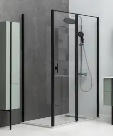Душевой уголок Allen Brau Priority 90x100 3.31027.BBA + 3.31048.BBA черный браш