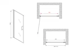 Душевая дверь Abber Sonnenstrand 100 см, AG04100, профиль Хром, стекло Прозрачное