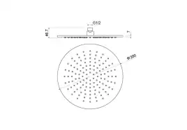 Верхний душ Aquatek  AQ2079MB, Черный матовый