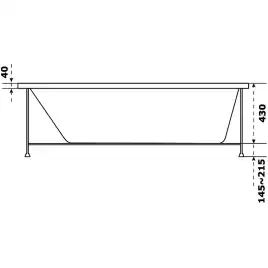Акриловая ванна Bas Нирвана 170x75 без гидромассажа