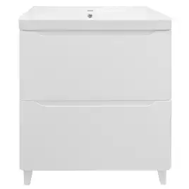 Тумба с раковиной Azario Lotos 60 CS00081983, напольная, Белая глянцевая