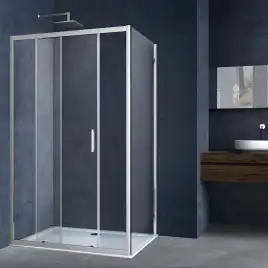 Душевой уголок Vincea Alpha 130х90 VSR-3AL9013CL, дверь раздвижная, профиль хром, стекло прозрачное