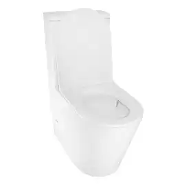 Унитаз-компакт Azario Margo AZ-2125-UQ1 напольный, безободковый, со смывом Торнадо, в комплекте с бачком и сиденьем микролифт, Белый глянцевый