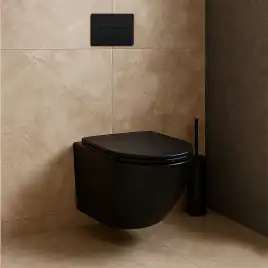 Унитаз подвесной Azario Grado AZ-0046-UQ3-MB подвесной, безободковый, со смывом 