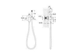 Гигиенический душ со смесителем Aquatek AQ1022MB однорычажный, Черный