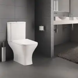 Унитаз-компакт Azario Nigel AZ-55  напольный, безободковый, с бачком и сидением микролифт, цвет белый