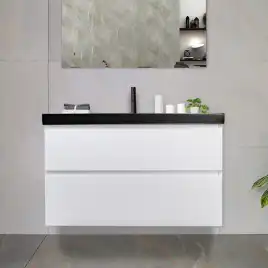 Тумба с раковиной AVS Гармония 100 белая, N821-07-1000WG-02-1010BM