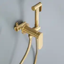 Гигиенический душ со смесителем AVS Beauty брашированное золото, 811-531-BG