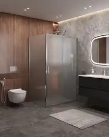 Душевой уголок CEZARES MOLVENO-AH-11-130/90-P-Cr стекло Матовое рифленая, профиль Хром