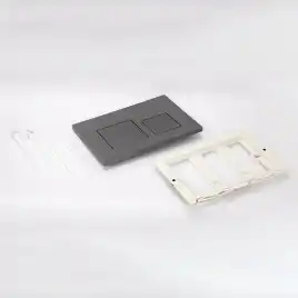 Клавиша смыва AVS 809-0013-GM квадратные кнопки, оружейная сталь