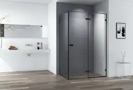 Душевой уголок CEZARES BELLAGIO-AH-1-100/80-C-NERO стекло Прозрачное, профиль Черный