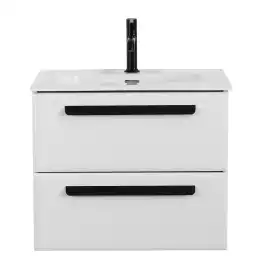 Тумба под раковину Cezares ECO-CER-N 60 см, ECO-CER-N-600-2C-SO-BL (без ручек), Bianco Lucido