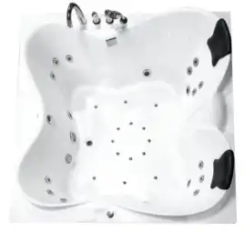 Акриловая ванна Gemy G9089 K R 187х187 с гидромассажем, правая