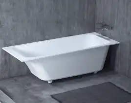 Ванна Salini ORLANDA  KIT 180х80 102112M из материала S-Sense, Белая матовая