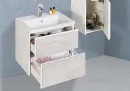 Тумбы под раковину Roca Ronda 70 ZRU9303003 подвесная, цвет, Белый матовый / Бетон