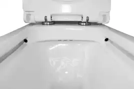 Унитаз напольный Azario Glory AZ-49 безободковый, с бачком и сидением микролифт, Белый глянцевый