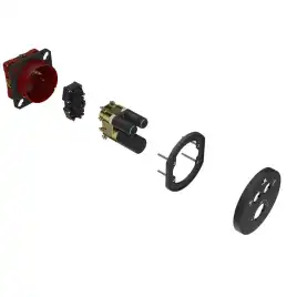 Смеситель для душа Vincea VSCV-322T-MMB встраиваемый  двухфункциональный, термостатический, черный