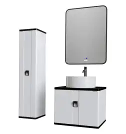 Тумба под раковину Grossman Норма 60 подвесная, белая глянцевая (106016)