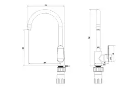 Смеситель для кухни Aquatek Ника AQ1882MB, Черный матовый