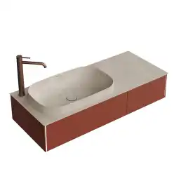 Тумба под раковину Kerama Marazzi MAGICA 120 см, MA.120.2\VR.M подвесная, Венецианский красный