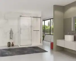 Душевой уголок Vincea Como Soft 150х90 VSR-1CS9015CL, дверь раздвижная, профиль хром, стекло прозрачное