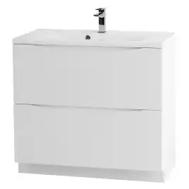 Тумба под раковину BelBagno MARINO-900-2C-PIA-BL-P напольная Bianco Lucido