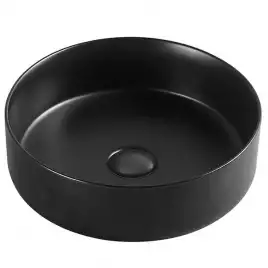 Раковина AVS Art Basin 35,5x35,5 801-0201-d36MB+Д/К. черная с донным клапаном