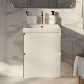 Тумба с раковиной AVS Гармония 50 SL белая, K821-07SL-500WG-217-500WG