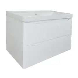 Тумба с раковиной Azario Lotos 70 CS00083930, подвесная, Белая глянцевая